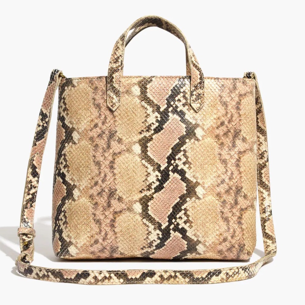 Madewell Snakeskin Leather Handbag